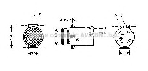 Imagine Compresor, climatizare AVA QUALITY COOLING OLK273