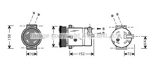 Imagine Compresor, climatizare AVA QUALITY COOLING OLK279