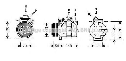 Imagine Compresor, climatizare AVA QUALITY COOLING OLK357