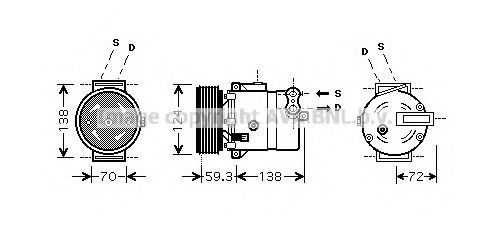 Imagine Compresor, climatizare AVA QUALITY COOLING OLK413