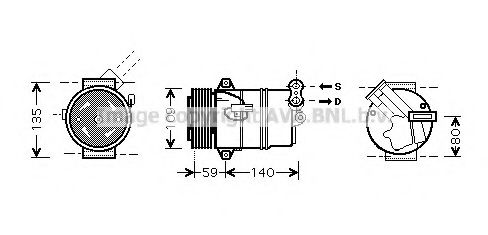 Imagine Compresor, climatizare AVA QUALITY COOLING OLK446