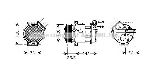 Imagine Compresor, climatizare AVA QUALITY COOLING OLK447