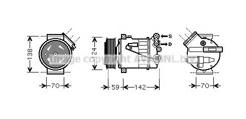 Imagine Compresor, climatizare AVA QUALITY COOLING OLK450