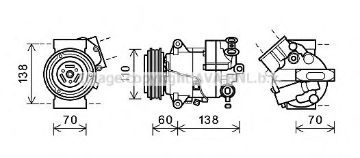 Imagine Compresor, climatizare AVA QUALITY COOLING OLK607