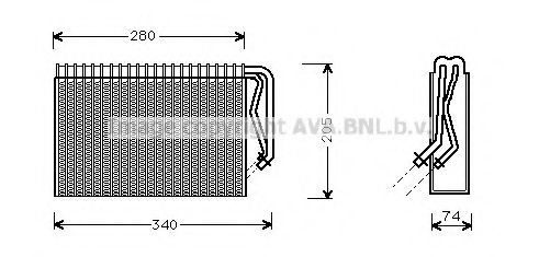 Imagine evaporator,aer conditionat AVA QUALITY COOLING OLV311