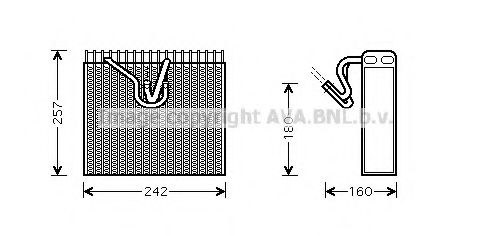 Imagine evaporator,aer conditionat AVA QUALITY COOLING OLV328