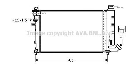 Imagine Radiator, racire motor AVA QUALITY COOLING PE2141