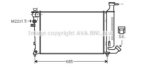 Imagine Radiator, racire motor AVA QUALITY COOLING PE2148