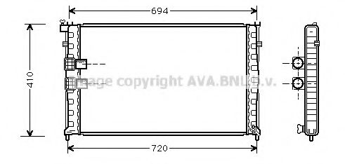 Imagine Radiator, racire motor AVA QUALITY COOLING PE2176