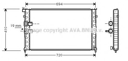 Imagine Radiator, racire motor AVA QUALITY COOLING PE2177