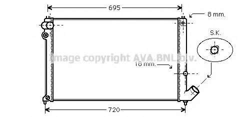 Imagine Radiator, racire motor AVA QUALITY COOLING PE2181