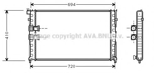 Imagine Radiator, racire motor AVA QUALITY COOLING PE2185