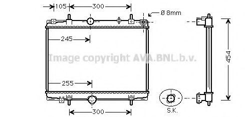 Imagine Radiator, racire motor AVA QUALITY COOLING PE2198