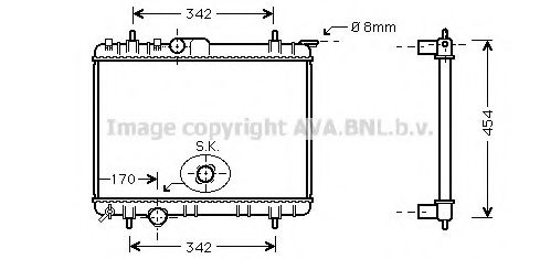 Imagine Radiator, racire motor AVA QUALITY COOLING PE2210