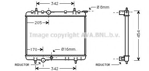 Imagine Radiator, racire motor AVA QUALITY COOLING PE2219