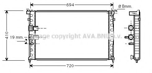 Imagine Radiator, racire motor AVA QUALITY COOLING PE2232