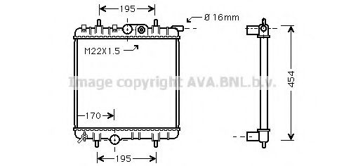 Imagine Radiator, racire motor AVA QUALITY COOLING PE2243