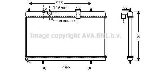 Imagine Radiator, racire motor AVA QUALITY COOLING PE2256