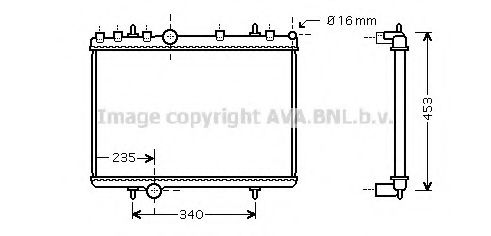 Imagine Radiator, racire motor AVA QUALITY COOLING PE2265