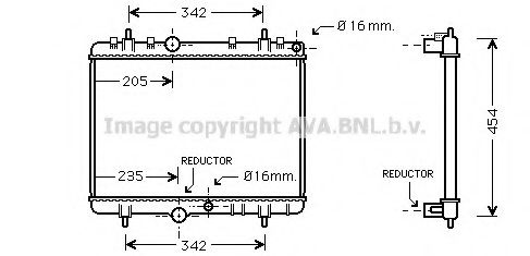 Imagine Radiator, racire motor AVA QUALITY COOLING PE2280