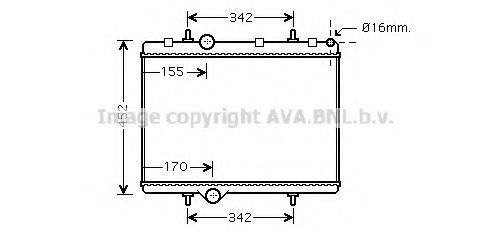 Imagine Radiator, racire motor AVA QUALITY COOLING PE2281