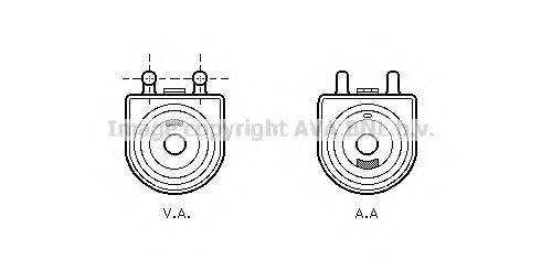 Imagine Radiator ulei, ulei motor AVA QUALITY COOLING PE3297