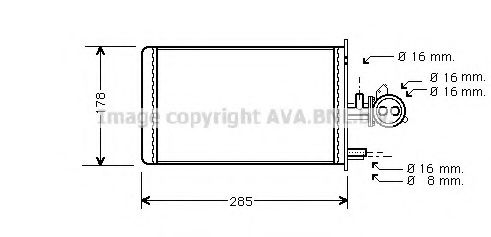 Imagine Schimbator caldura, incalzire habitaclu AVA QUALITY COOLING PE6173