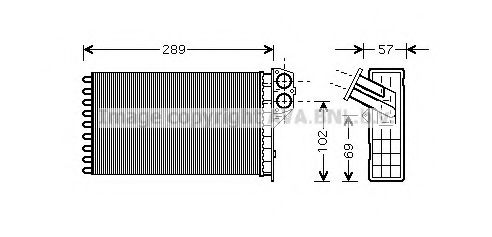 Imagine Schimbator caldura, incalzire habitaclu AVA QUALITY COOLING PE6226