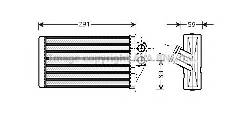 Imagine Schimbator caldura, incalzire habitaclu AVA QUALITY COOLING PE6228