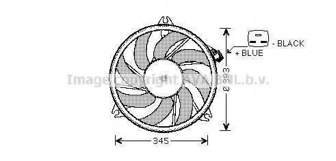 Imagine Ventilator, radiator AVA QUALITY COOLING PE7525