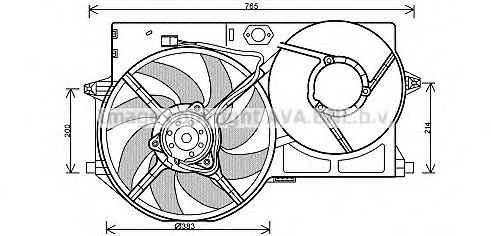 Imagine Ventilator, radiator AVA QUALITY COOLING PE7540