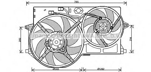 Imagine Ventilator, radiator AVA QUALITY COOLING PE7541