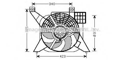 Imagine Ventilator, radiator AVA QUALITY COOLING PE7545