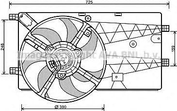 Imagine Ventilator, radiator AVA QUALITY COOLING PE7547