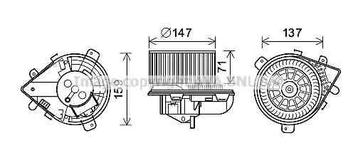 Imagine Electromotor, ventilatie interioara AVA QUALITY COOLING PE8380