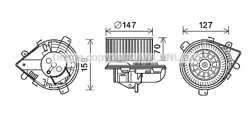 Imagine Electromotor, ventilatie interioara AVA QUALITY COOLING PE8393