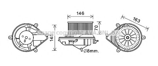 Imagine Electromotor, ventilatie interioara AVA QUALITY COOLING PE8394