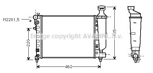 Imagine Radiator, racire motor AVA QUALITY COOLING PEA2012