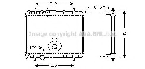 Imagine Radiator, racire motor AVA QUALITY COOLING PEA2247