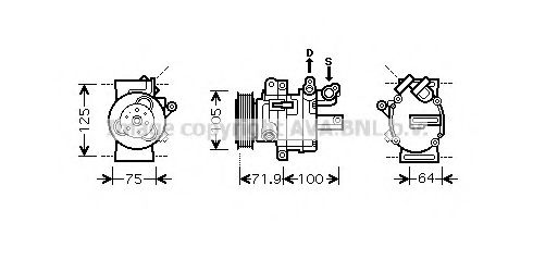 Imagine Compresor, climatizare AVA QUALITY COOLING PEK317