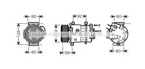 Imagine Compresor, climatizare AVA QUALITY COOLING PEK320