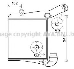 Imagine Intercooler, compresor AVA QUALITY COOLING PR4077