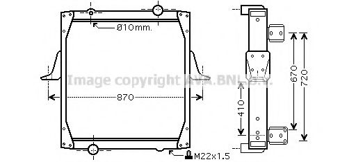 Imagine Radiator, racire motor AVA QUALITY COOLING RE2068