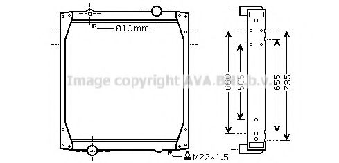 Imagine Radiator, racire motor AVA QUALITY COOLING REA2011