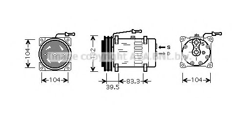 Imagine Compresor, climatizare AVA QUALITY COOLING REAK072