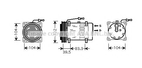 Imagine Compresor, climatizare AVA QUALITY COOLING REK084