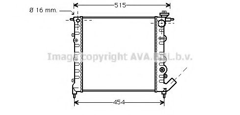 Imagine Radiator, racire motor AVA QUALITY COOLING RT2041