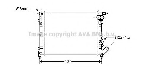 Imagine Radiator, racire motor AVA QUALITY COOLING RT2132