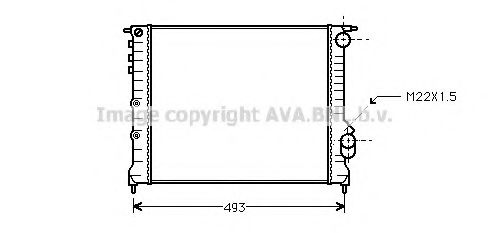 Imagine Radiator, racire motor AVA QUALITY COOLING RT2133