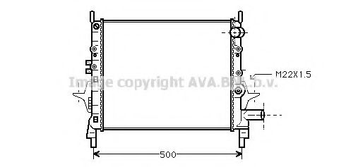 Imagine Radiator, racire motor AVA QUALITY COOLING RT2206